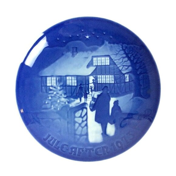 Bing & Grondahl 1973 Jule After Porcelain Plate Country Christmas Denmark Ltd Ed - Picture 1 of 5
